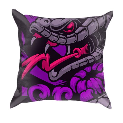 3D подушка Angry Snake Art