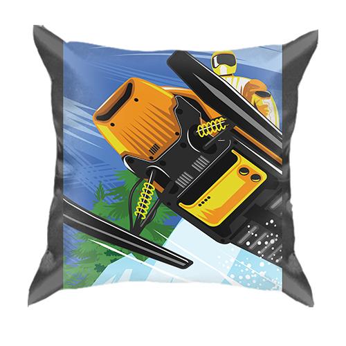 3D подушка Snowmobile bottom view