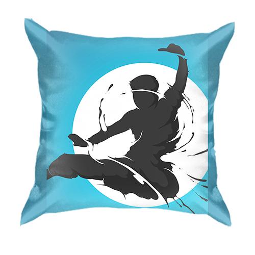 3D подушка Silhouette and the moon