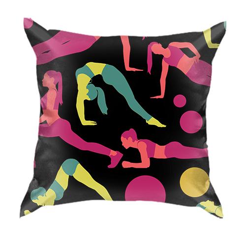 3D подушка Girl Fitness pattern