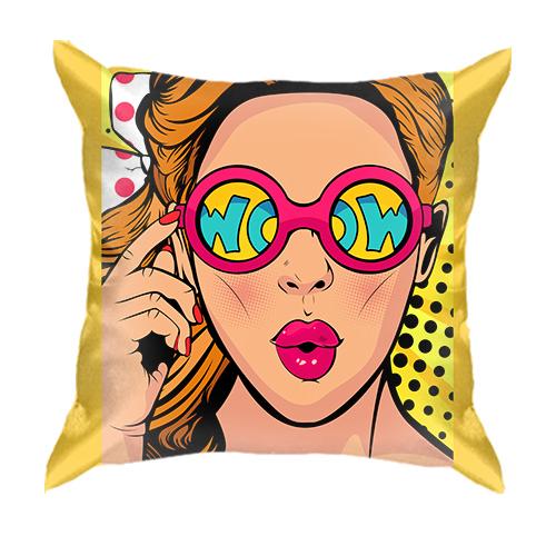 3D подушка Girl Wow Pop Art