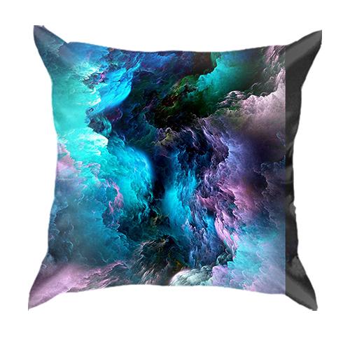 3D подушка з яскравими клубами диму