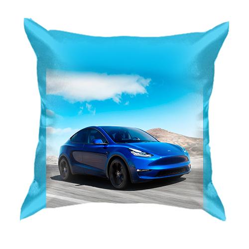 3D подушка Blue Tesla