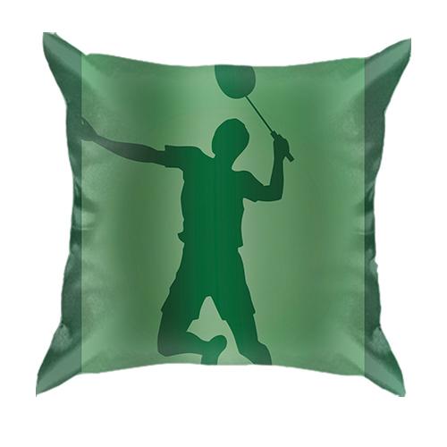 3D подушка Tennis player Silhouette