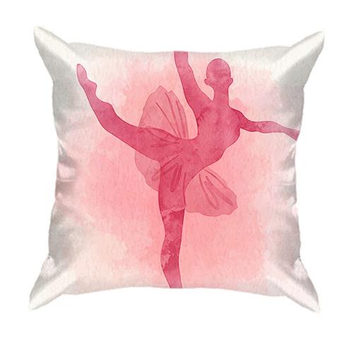 3D подушка Ballerina watercolor 2