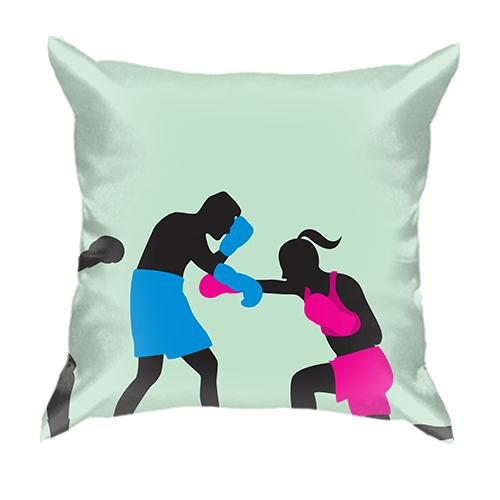 3D подушка Boy and Girl Boxing