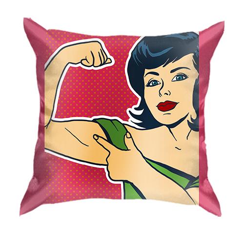 3D подушка Strong girl Pop art