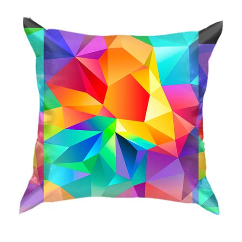 3D подушка Multicolored low poly.