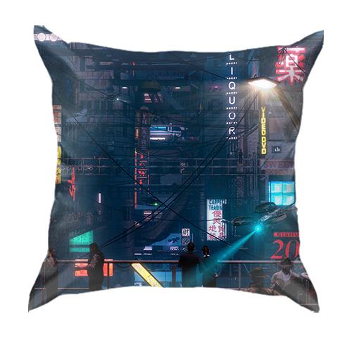 3D подушка Китайский ночной город