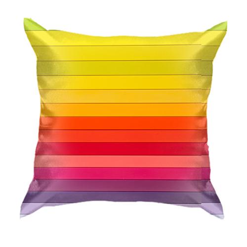 3D подушка Multicolor horizontal stripes