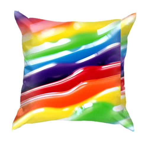 3D подушка Rainbow stripes