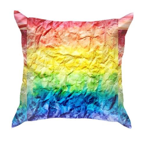 3D подушка Rainbow abstraction 4