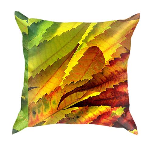 3D подушка Autumn leaves pattern