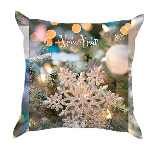 3D подушка Christmas snowflake