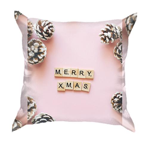 3D подушка Merry Christmas 2