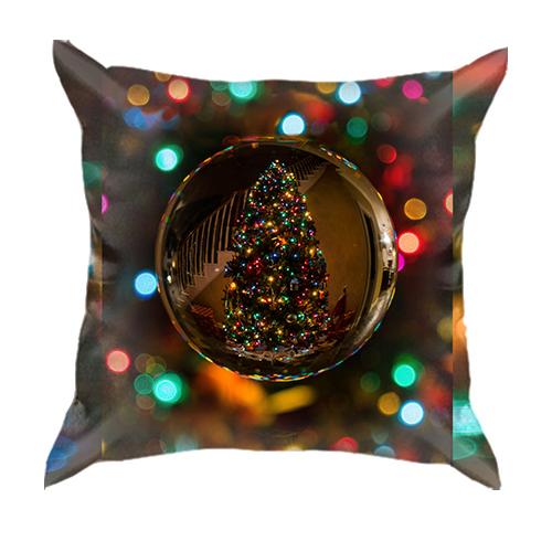 3D подушка Ball with Christmas tree 2