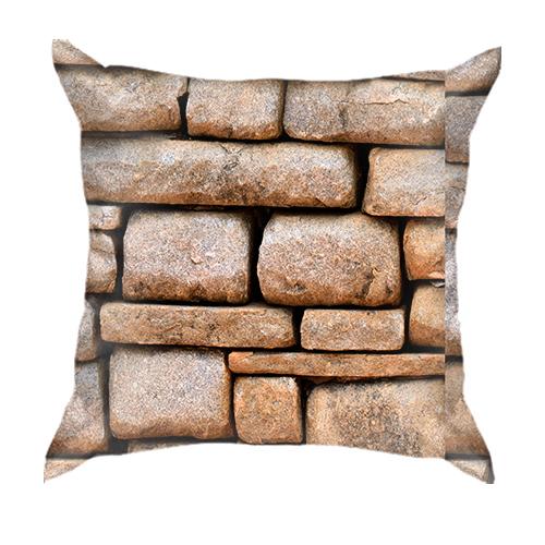 3D подушка Stone wall