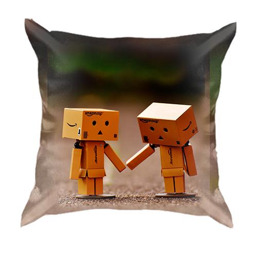 3D подушка Wooden little people love