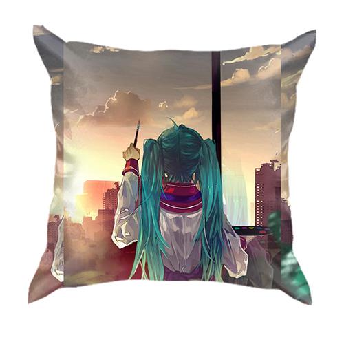 3D подушка Anime girl . Butterfly