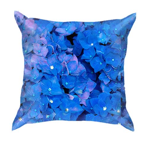 3D подушка Голубые мелкие цветочки