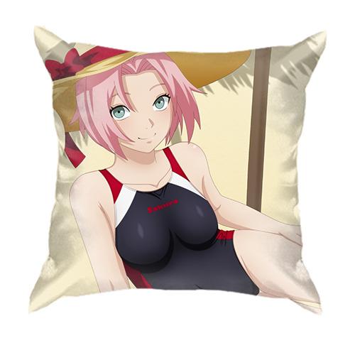 3D подушка Sakura on the beach