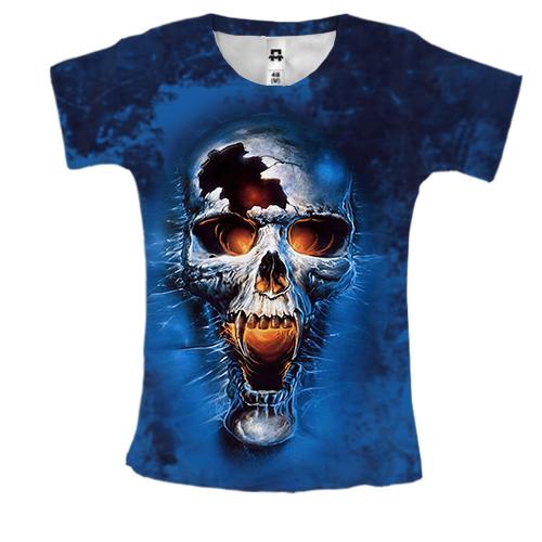 Женская 3D футболка Hell Skull