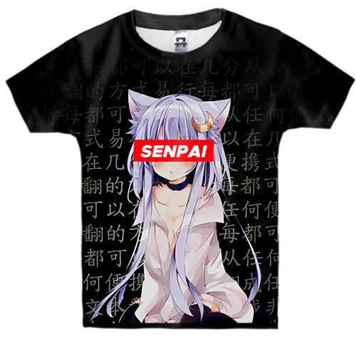 Детская 3D футболка Senpai Anime