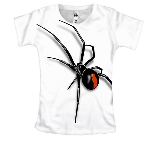 Женская 3D футболка с пауком