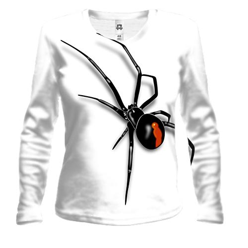 Женский 3D лонгслив с пауком