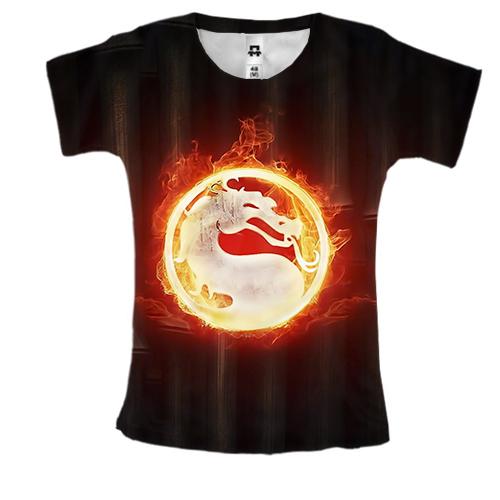Жіноча 3D футболка Mortal Kombat Logo (2)