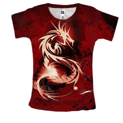 Жіноча 3D футболка Mortal Kombat Dragon