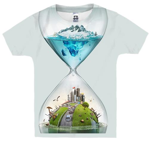 Детская 3D футболка Глобальное потепление