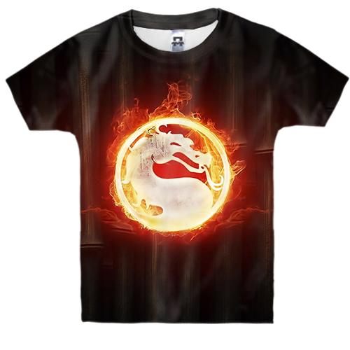 Детская 3D футболка Mortal Kombat Logo (2)