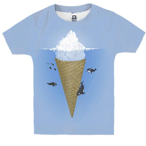 Детская 3D футболка Мороженое-айсберг