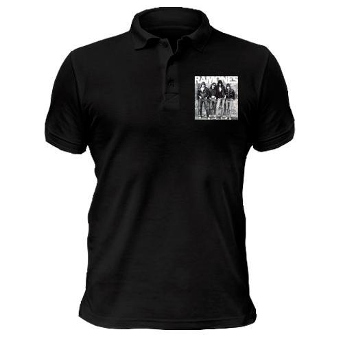 Футболка поло Ramones Band чб