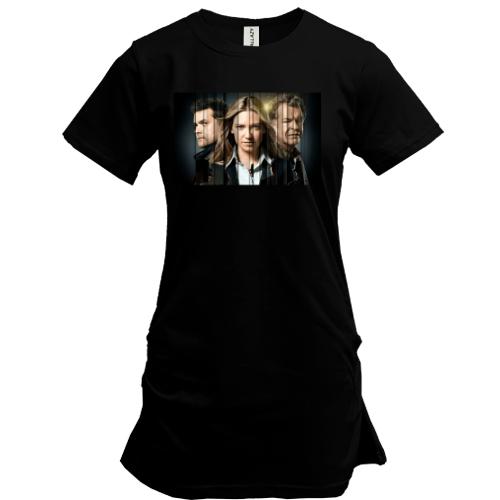 Подовжена футболка з героями серіалу За Межею (Fringe)