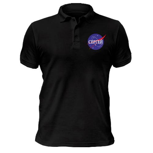 Футболка поло Сергей (NASA Style)