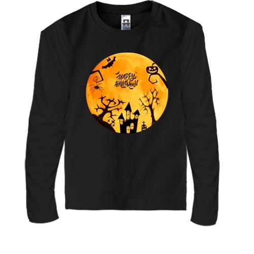 Дитяча футболка з довгим рукавом з жахами Happy Halloween