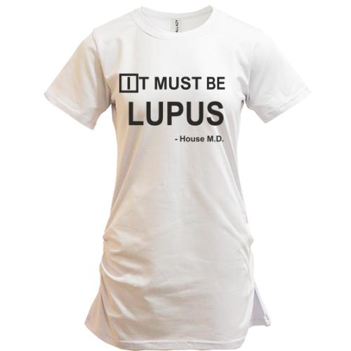 Подовжена футболка It must be lupus