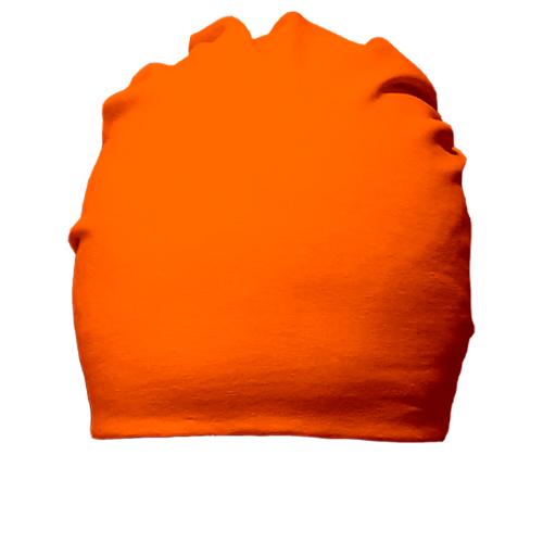 Оранжевая хлопковая шапка 