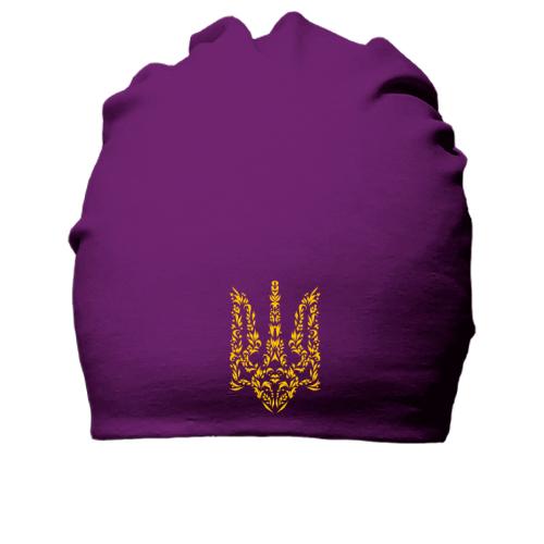 Бавовняна шапка з візарунчатим гербом України
