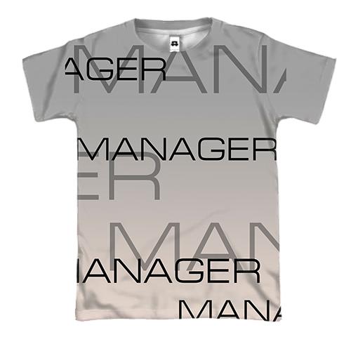 3D футболка для менеджера 