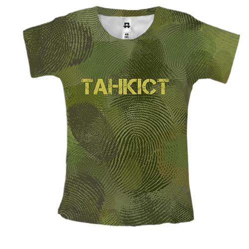 Женская 3D футболка для танкиста