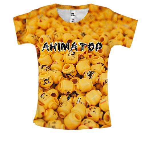Женская 3D футболка для аниматора