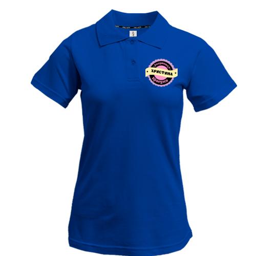 Футболка поло з написом 