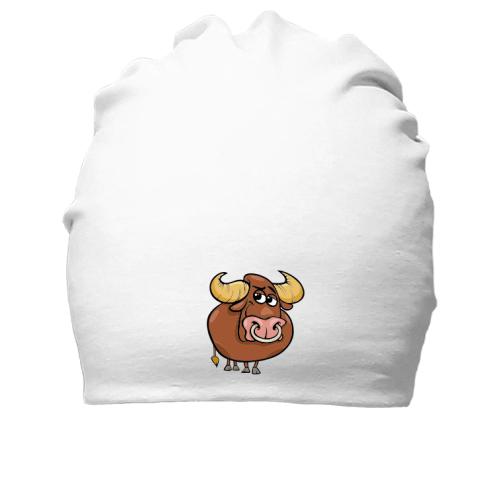 Хлопковая шапка с бычком