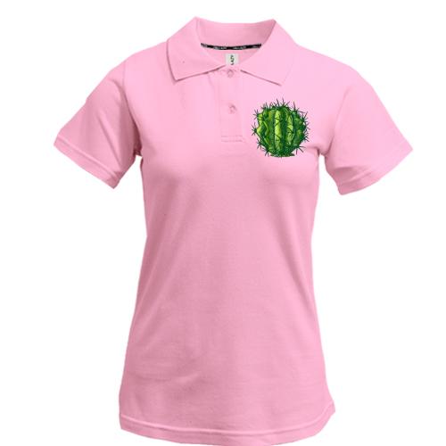 Жіноча футболка-поло з кактусом