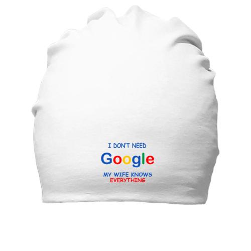 Бавовняна шапка I dont need Google