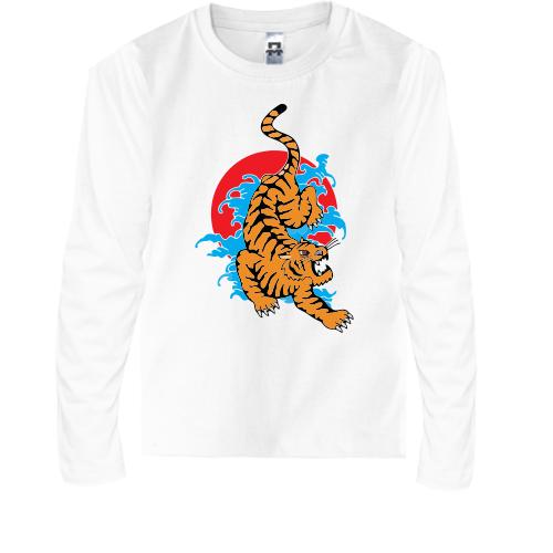 Детская футболка с длинным рукавом Восточный тигр