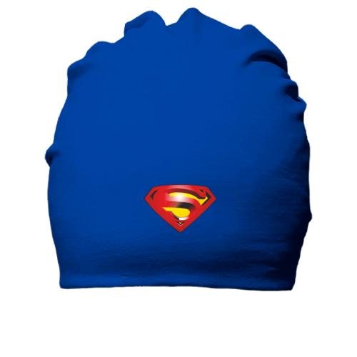 Хлопковая шапка с лого Супермэна